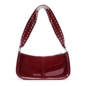 Shoulder Bags Patent Leather Handbags Red Purse Vintage Y2K Studded :'D